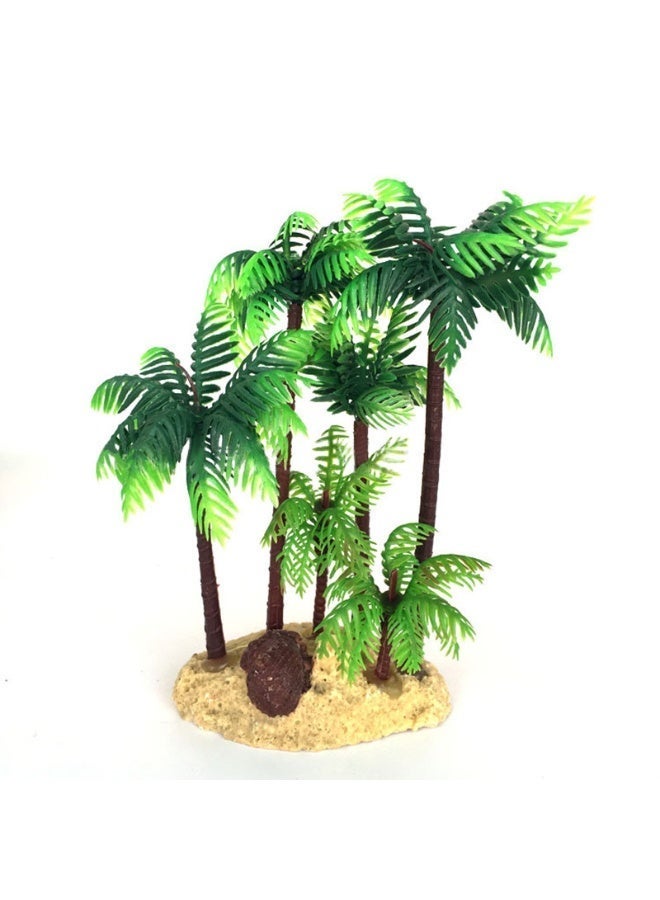 HUANXIN HOME Simulate mini coconut tree fish tank landscaping Decor Plastic Bonsai Plant for DIY Micro Landscape and for Terrariums Fairy Gardens and Miniature Gardening Props.1PCS - Image 5